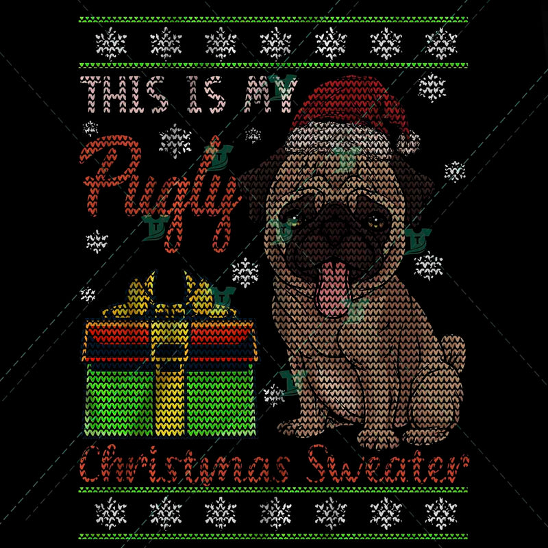 Pugly christmas sweater