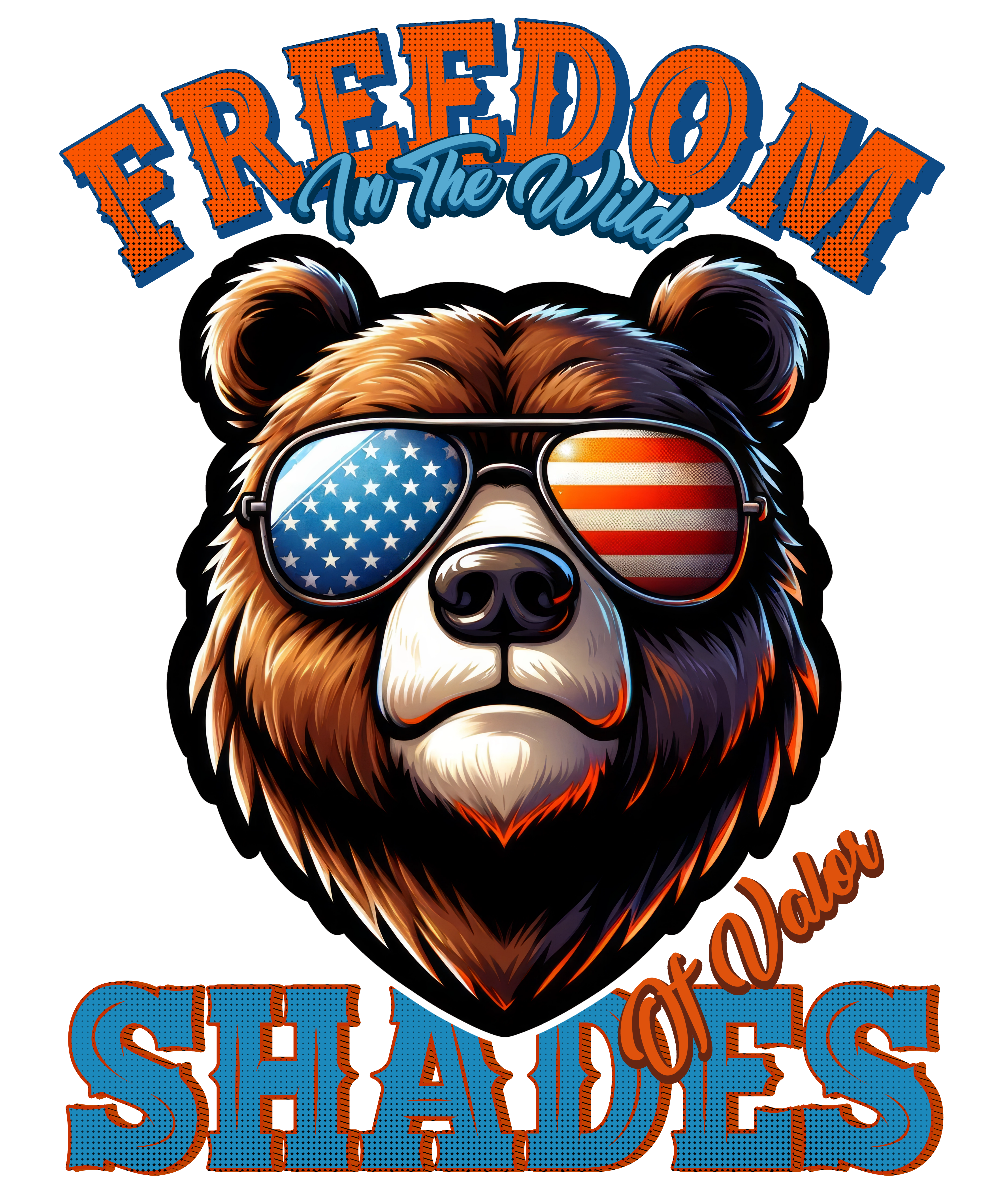 Digital file for Freedom In The Wild An American Themed Bear