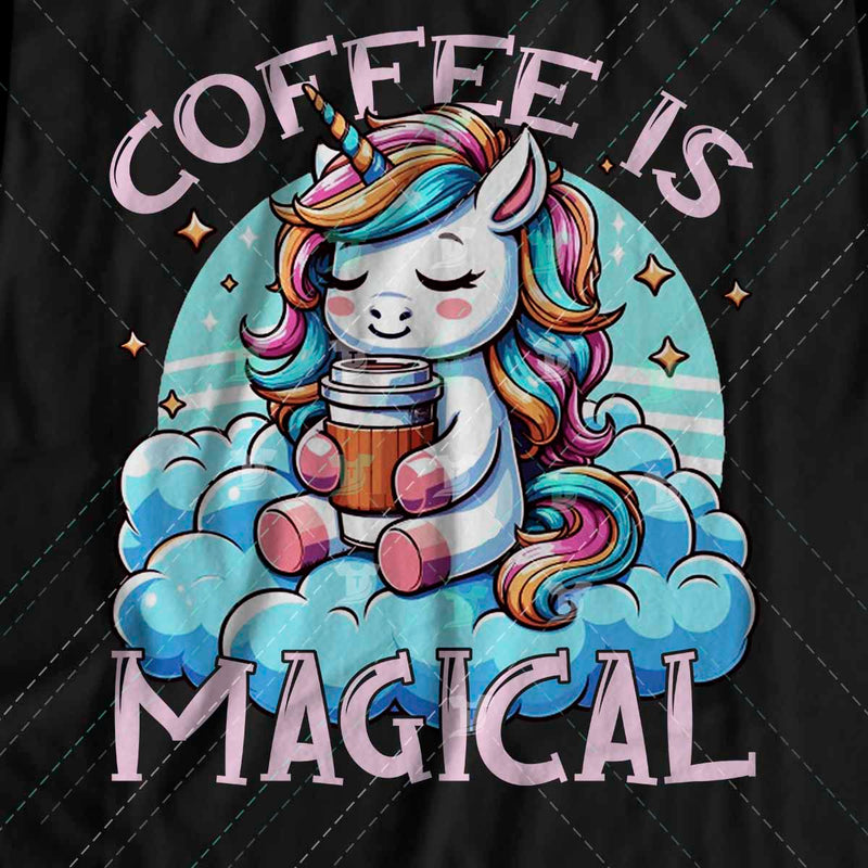 Unicorn drinking coffee/coffee is magical(2 designs)