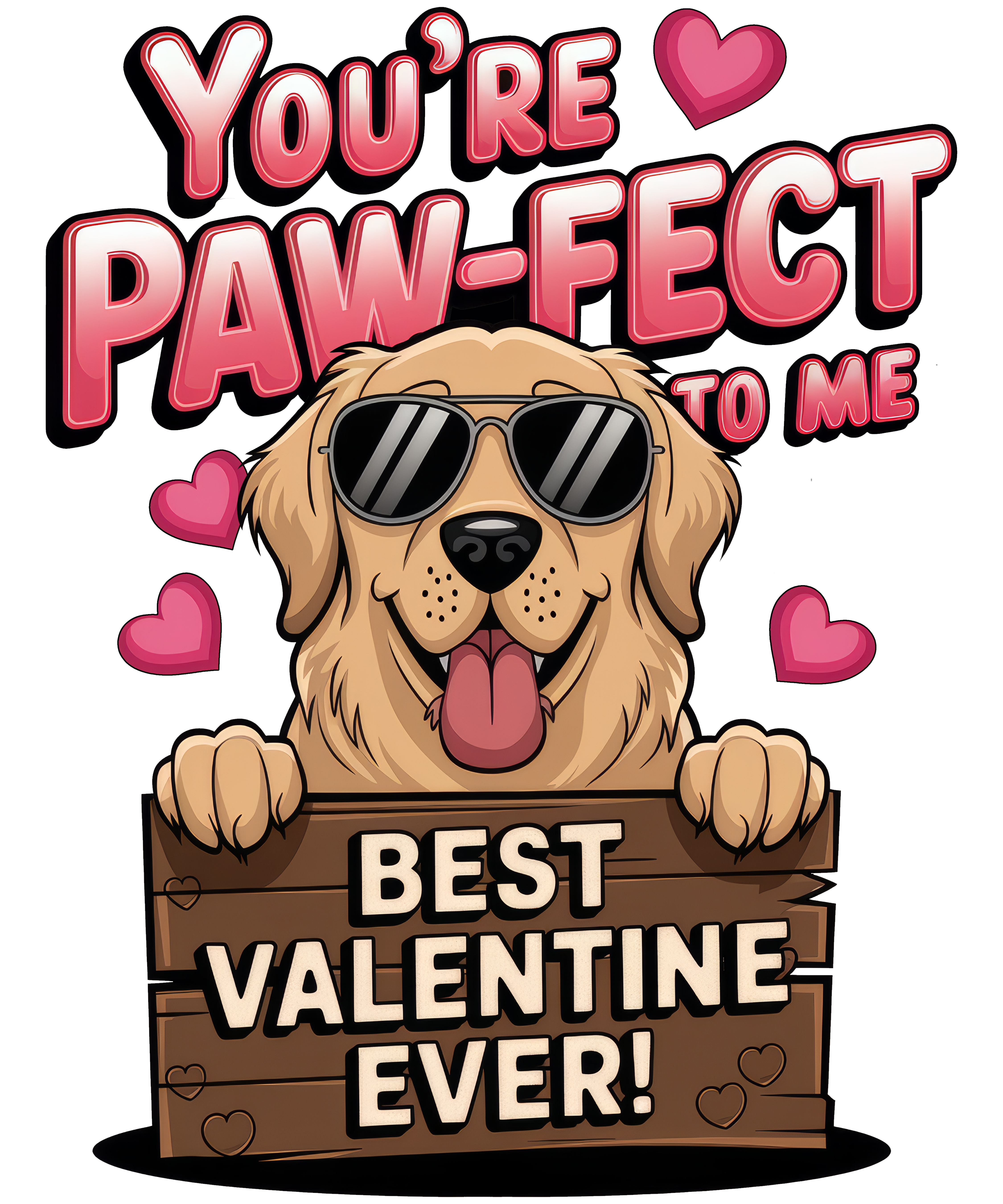 Digital file for You Are Paw Fect To Me Best Valentine Ever