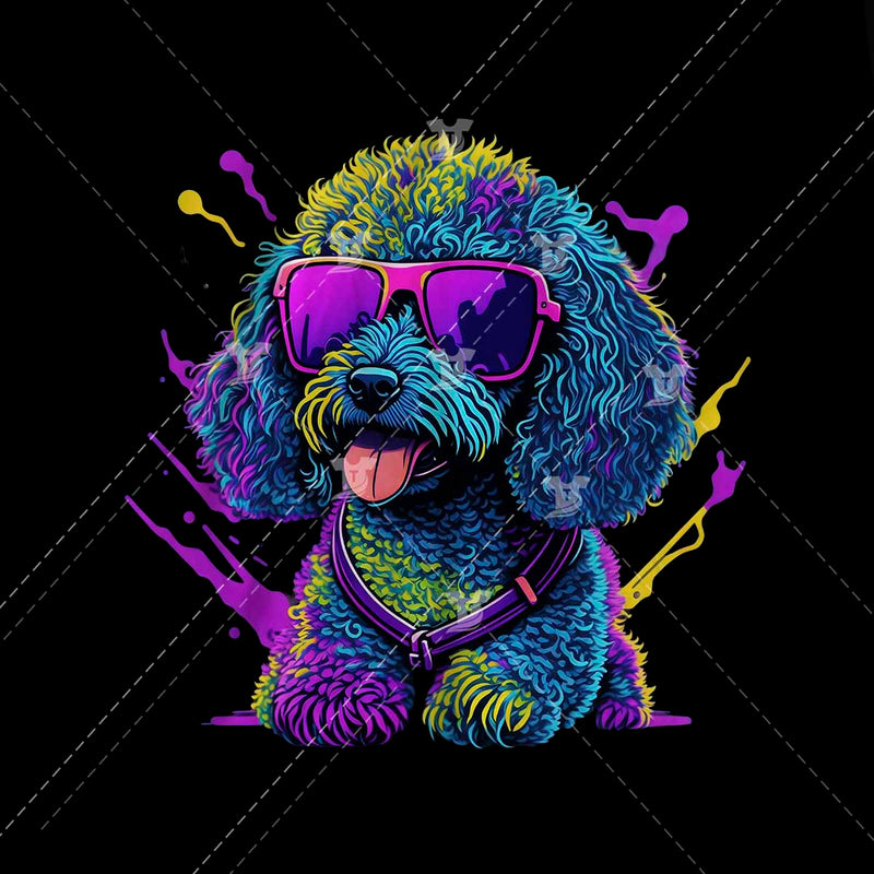 Colorful poodle