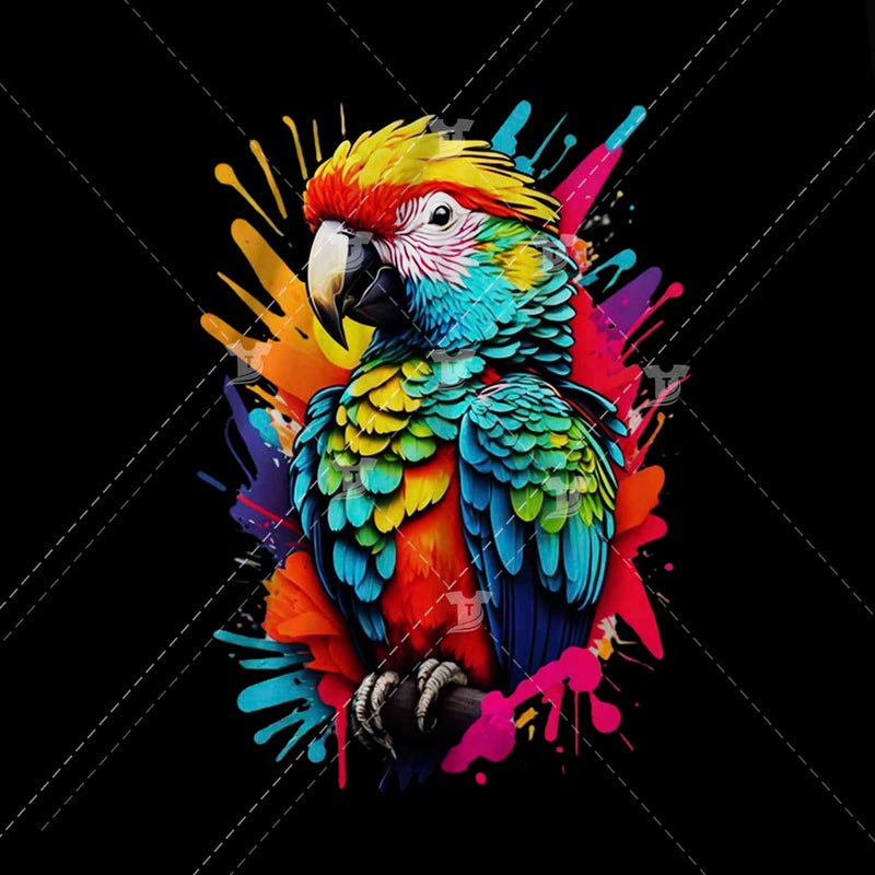 Color splash art parrot1