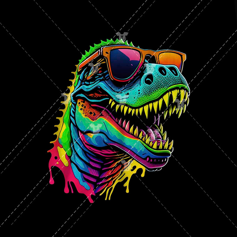 Colorful t-rex