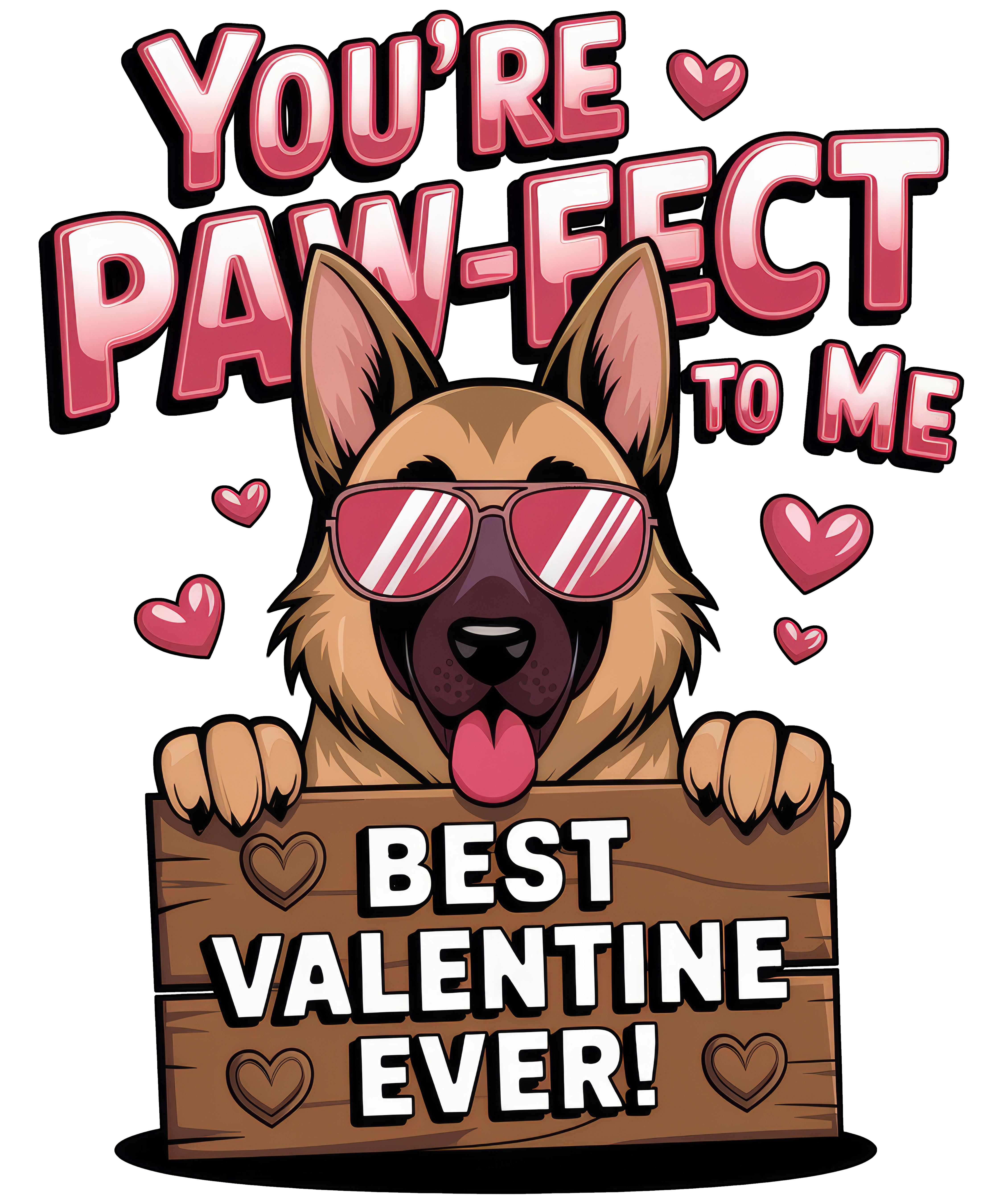 Digital file for You Are Paw Fect To Me Best Valentine Ever