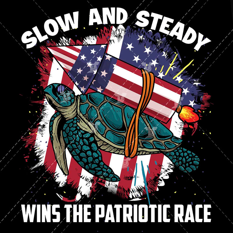patriotic turtle/slow and steady wins patriotic race(2 designs)