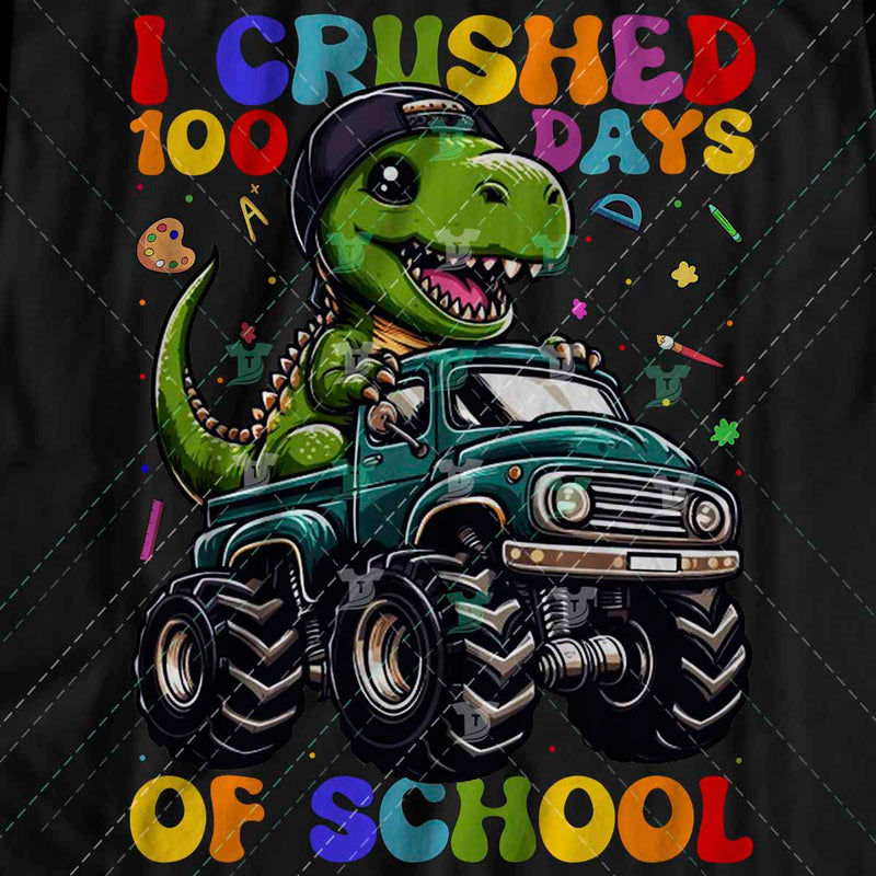 I crushed 100 days of school/kindergarten/pre-k(3 designs)