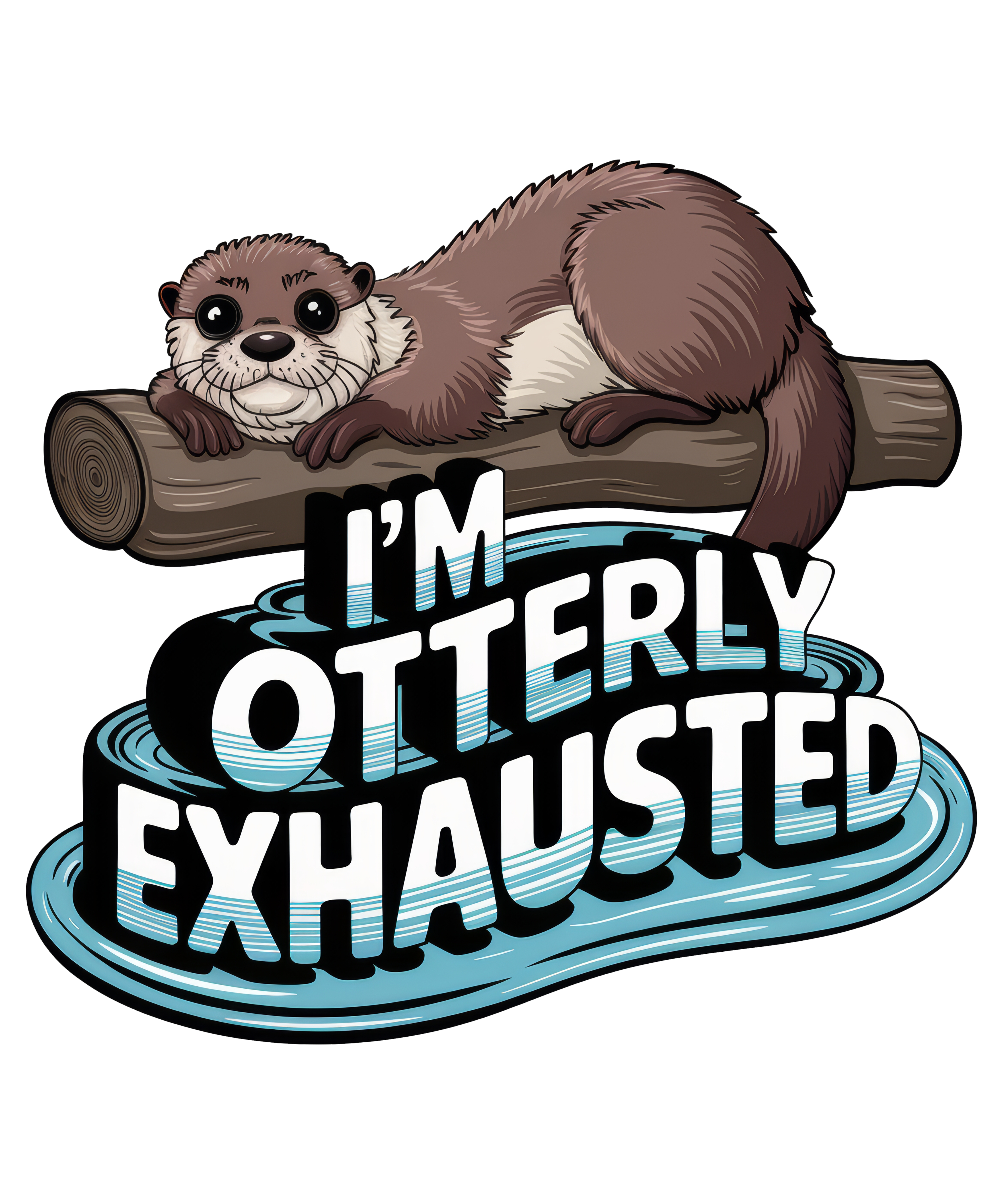 Digital file for I Am Otterly Exhausted Otter