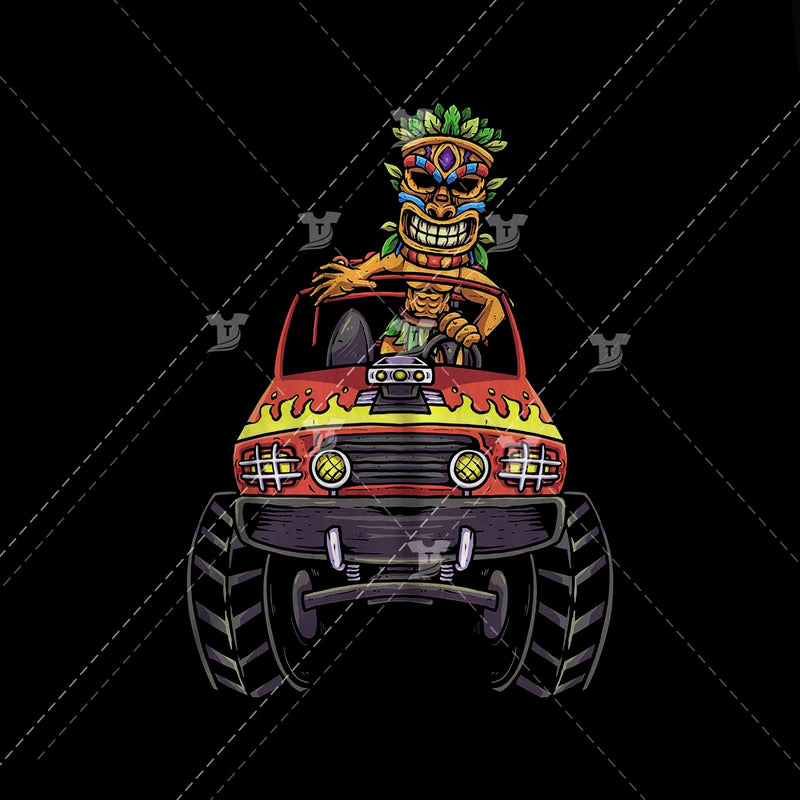 Tiki man on monster truck(2 designs)