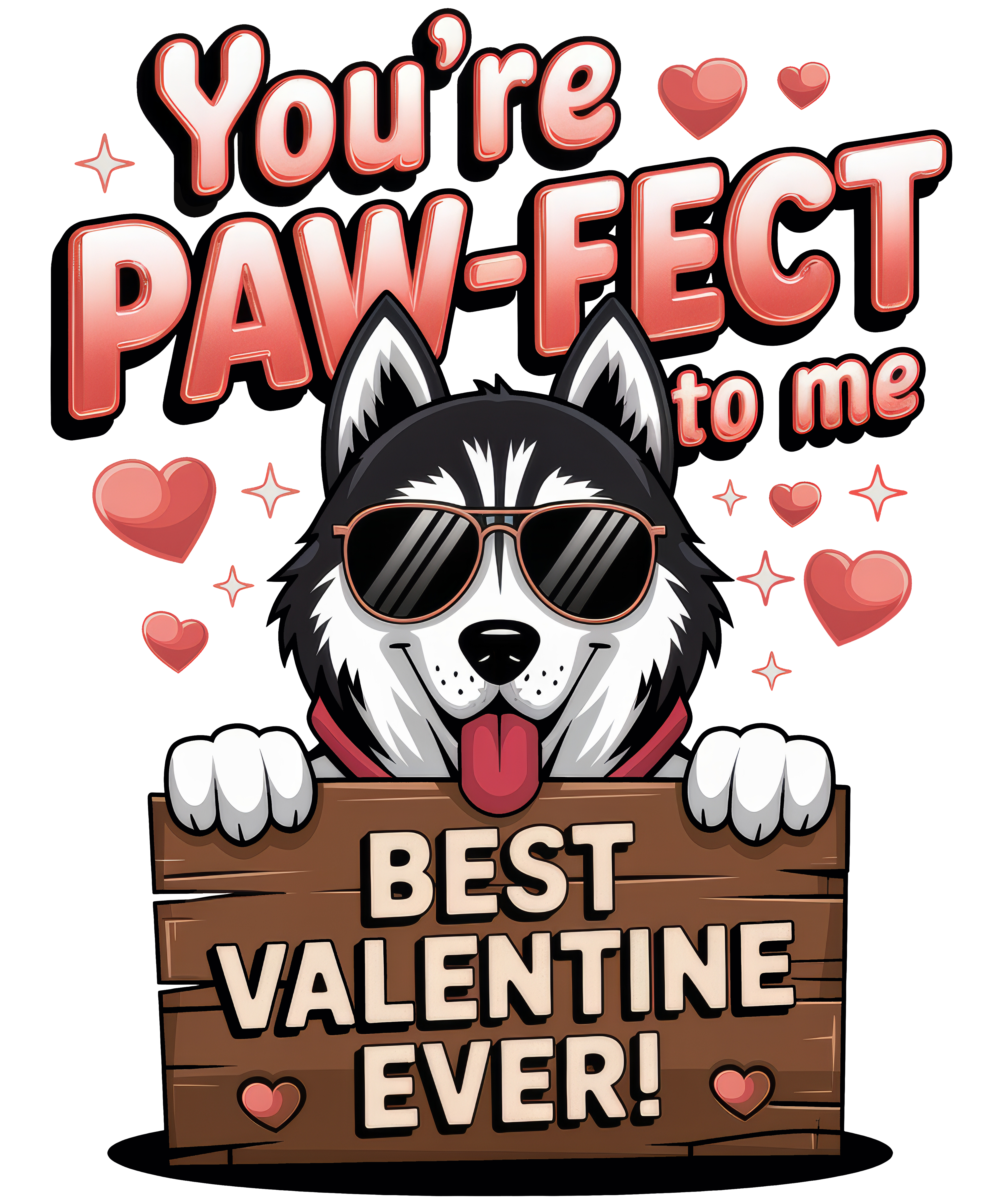 Digital file for You Are Paw Fect To Me Best Valentine Ever