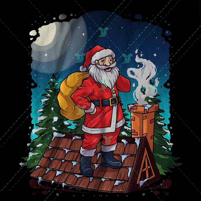 Ho ho home invasion/ santa on rooftop(2 designs)