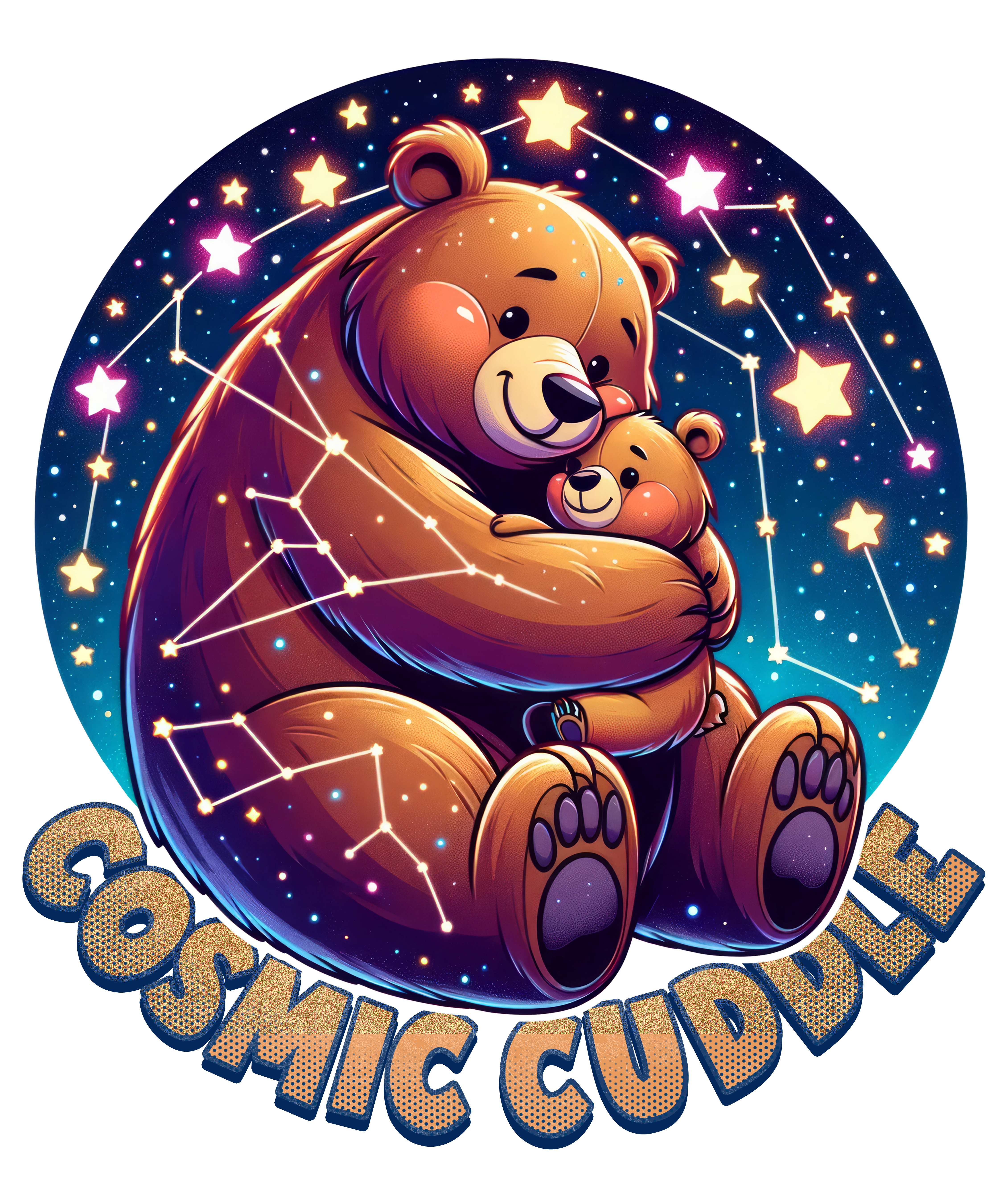 Digital file for Cosmic Cuddle Of Mother Bear