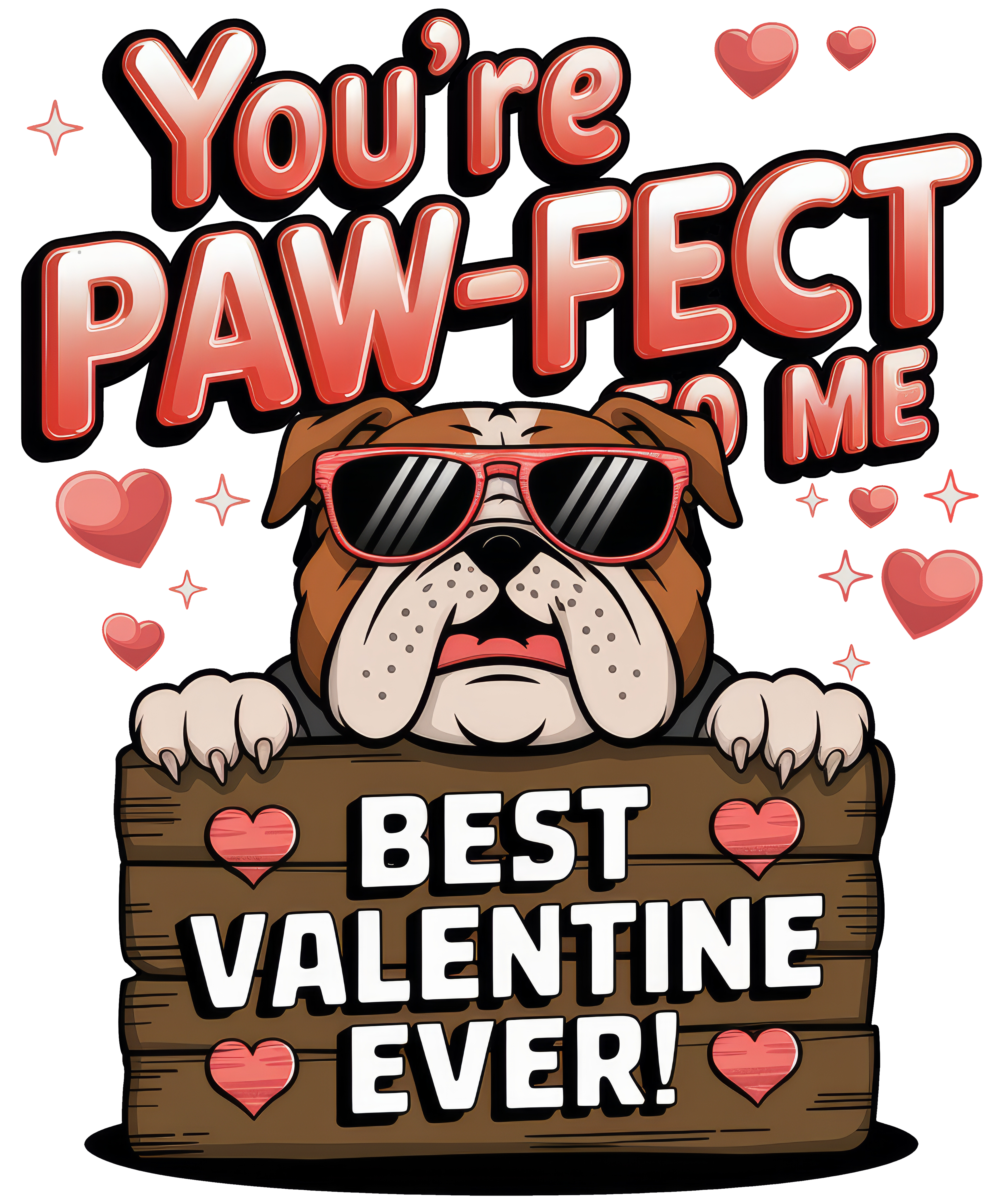 Digital file for You Are Paw Fect To Me Best Valentine Ever