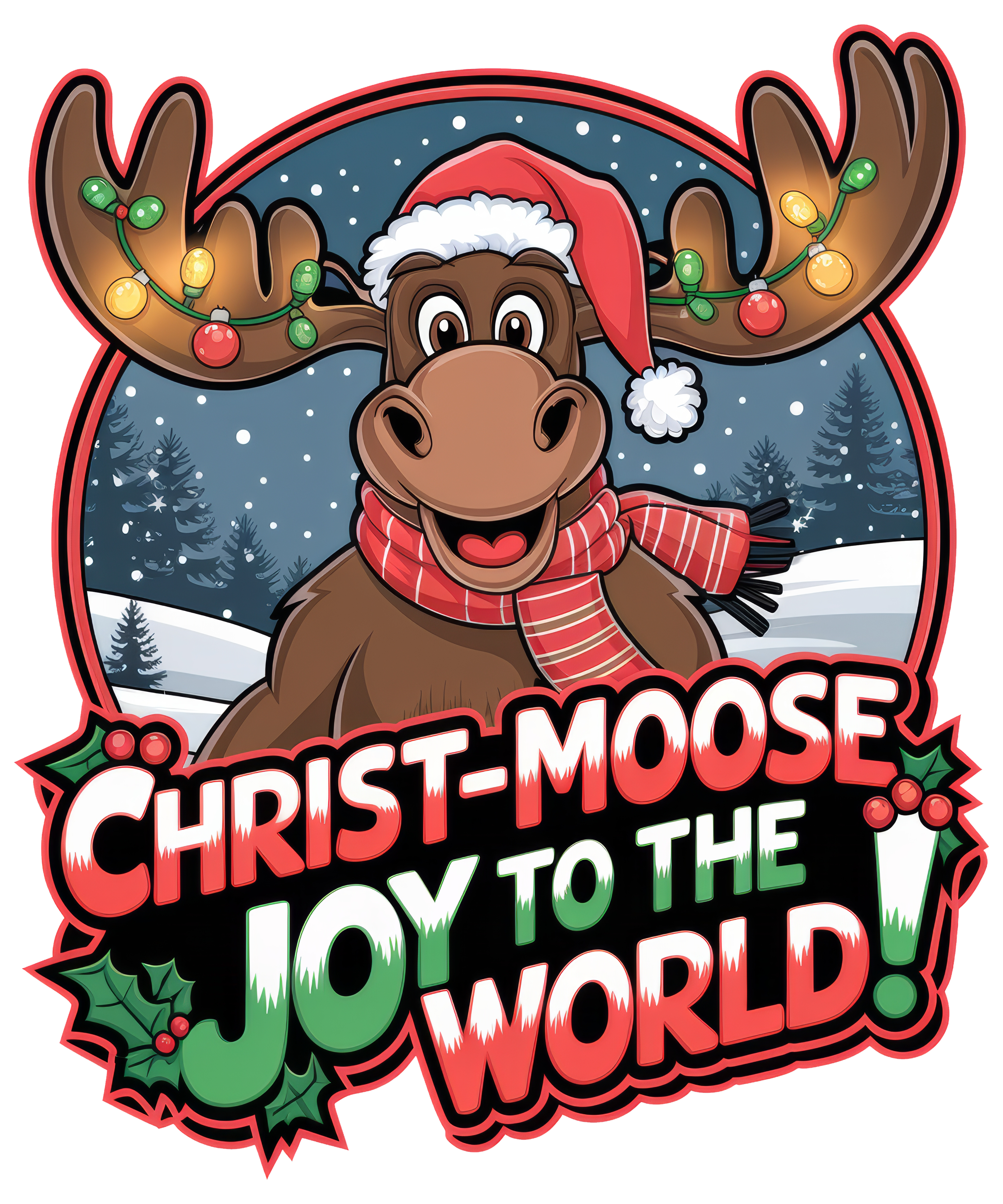 Digital file for Christ Moose Joy To The World