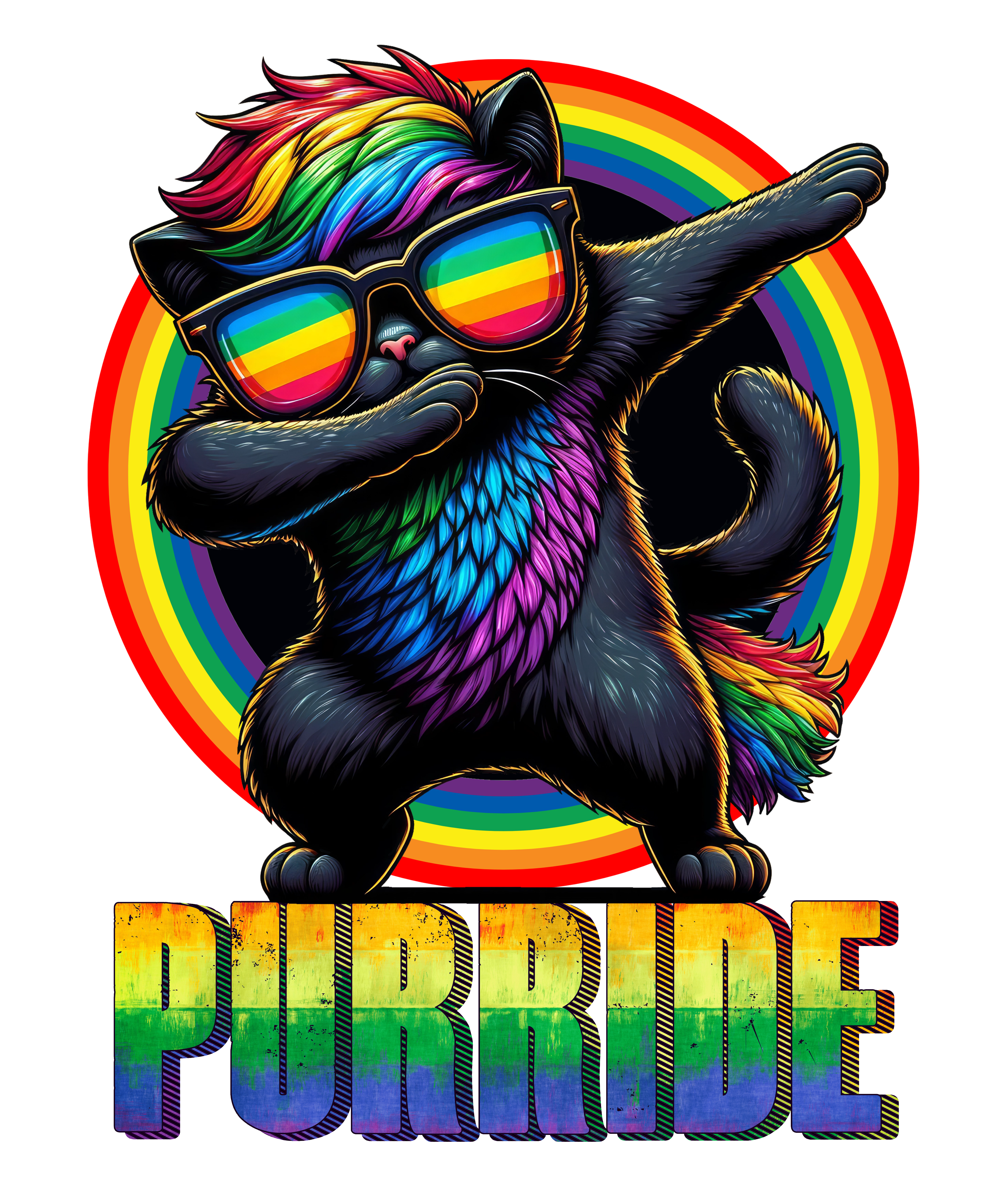 Digital file for Purride Dabbing Cat