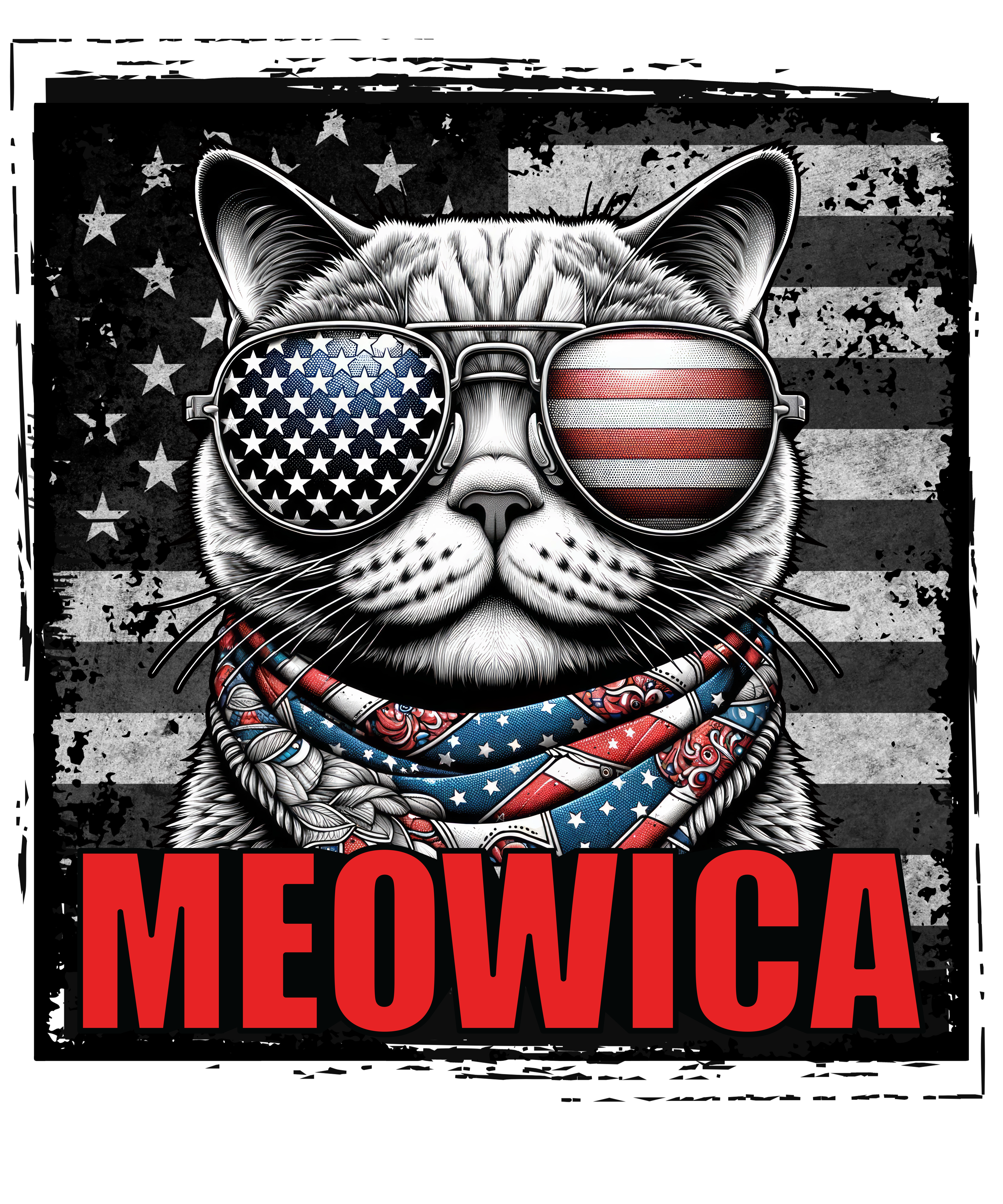 Digital file for American Themed British Shorthair Meowica