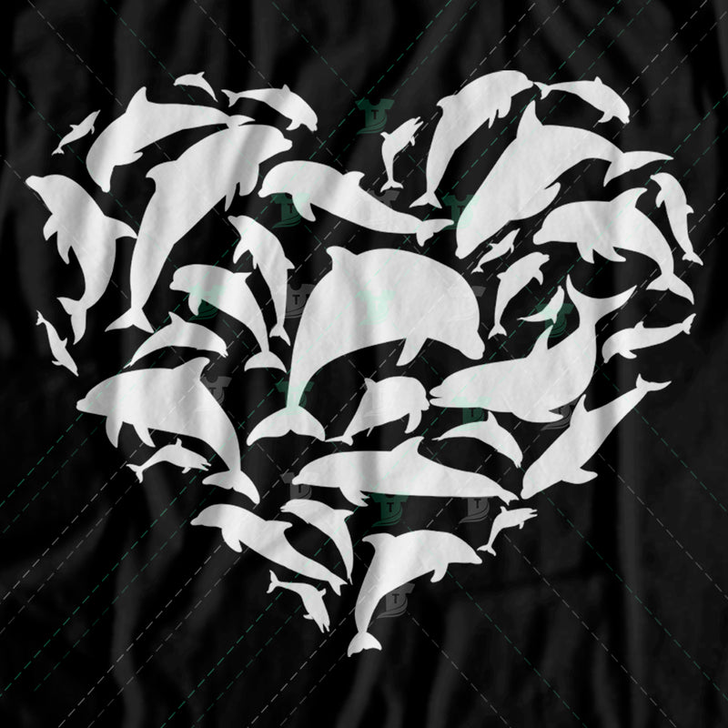dolphin heart valentines day