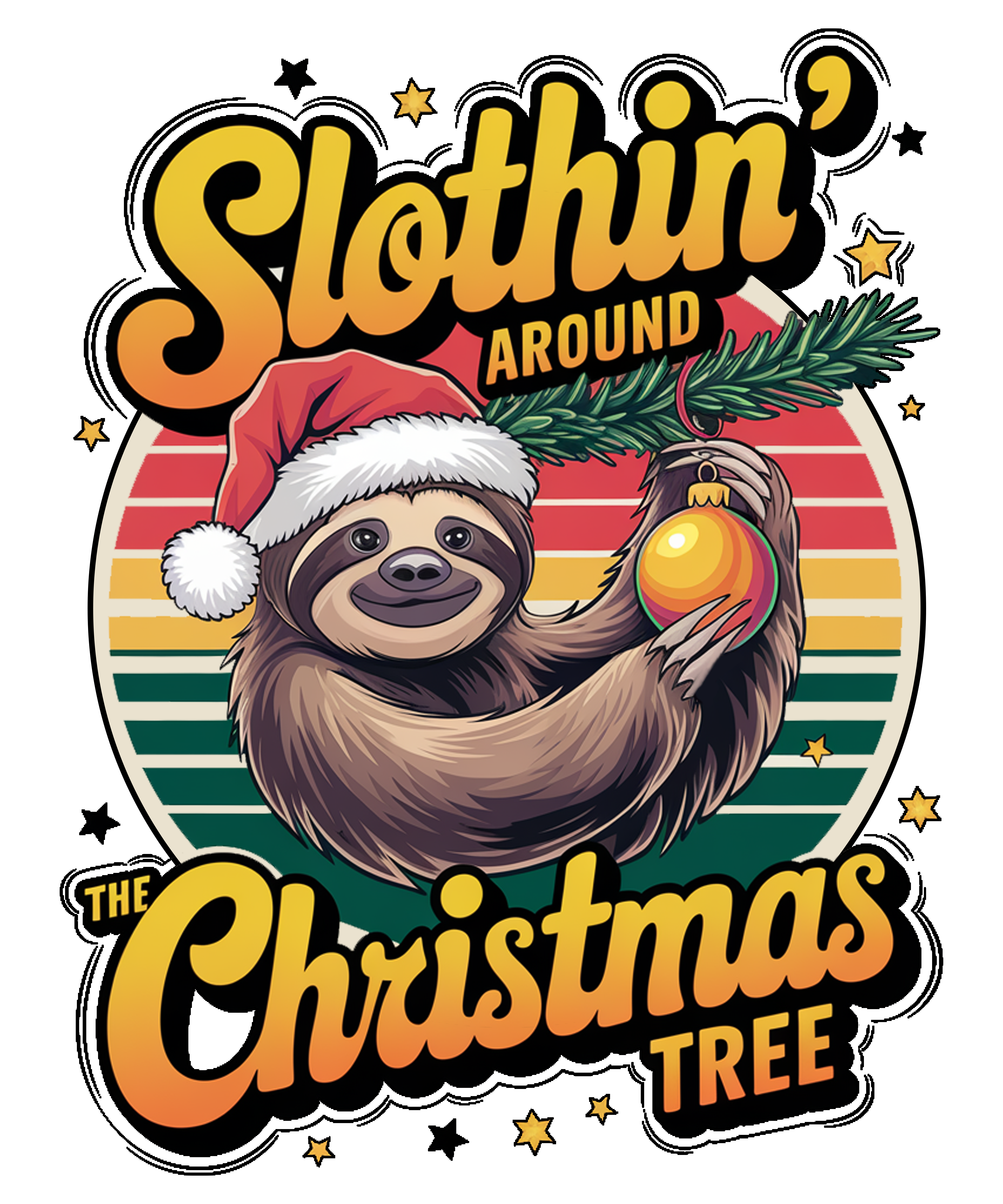 Digital file for Slothin Around The Christmas Tree