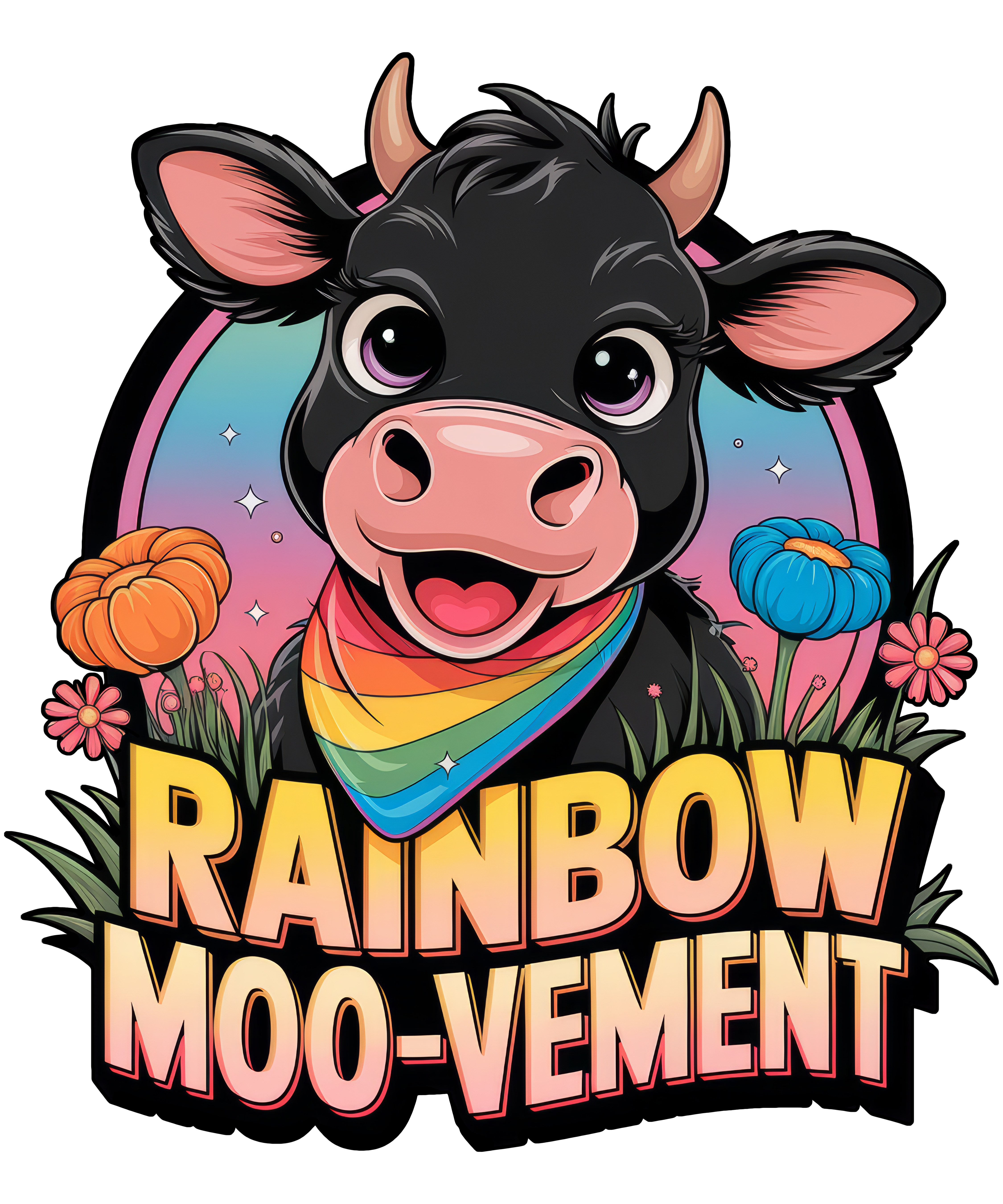 Digital file for Rainbow Moo Vement