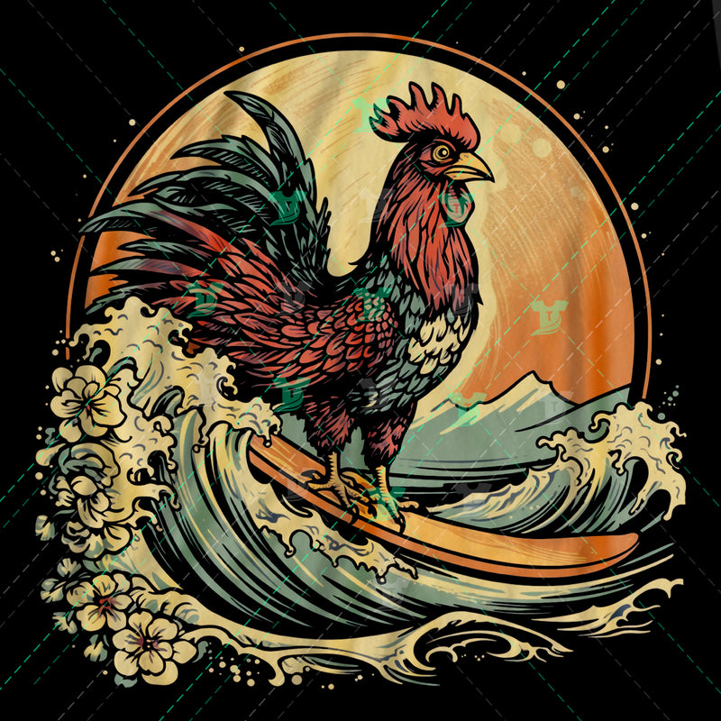 Rooster Surfing
