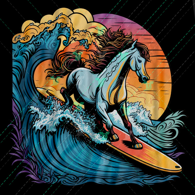 surfing horse