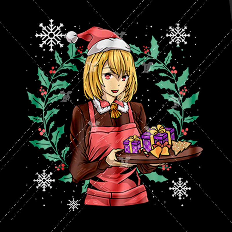 Anime Christmas girl holding Presents(2 designs)