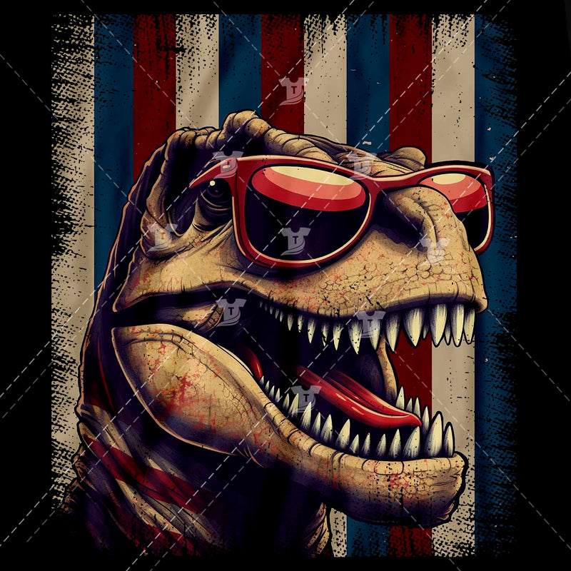 Vintage Patriotic T-rex