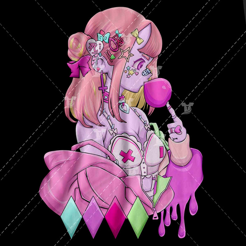 Cute anime pastel goth