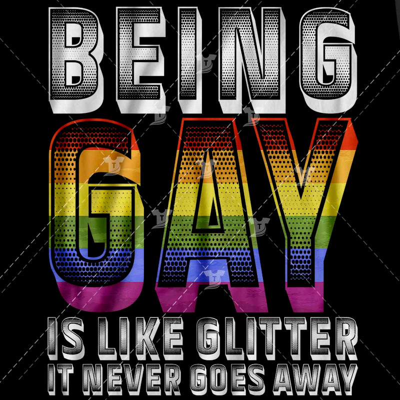 Being gay is like glitter