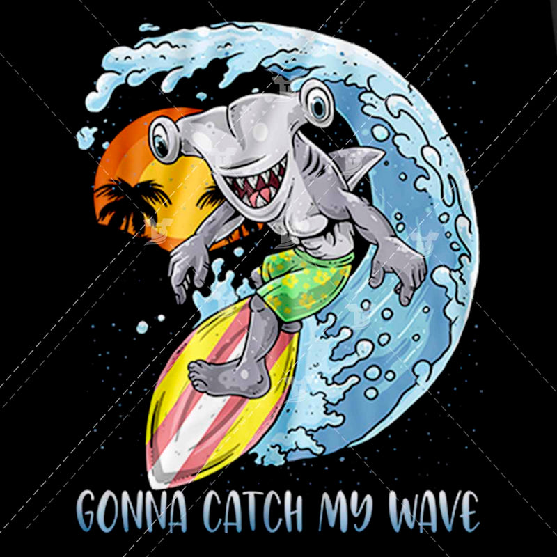surfing shark/ gonna catch my wave(2 designs)