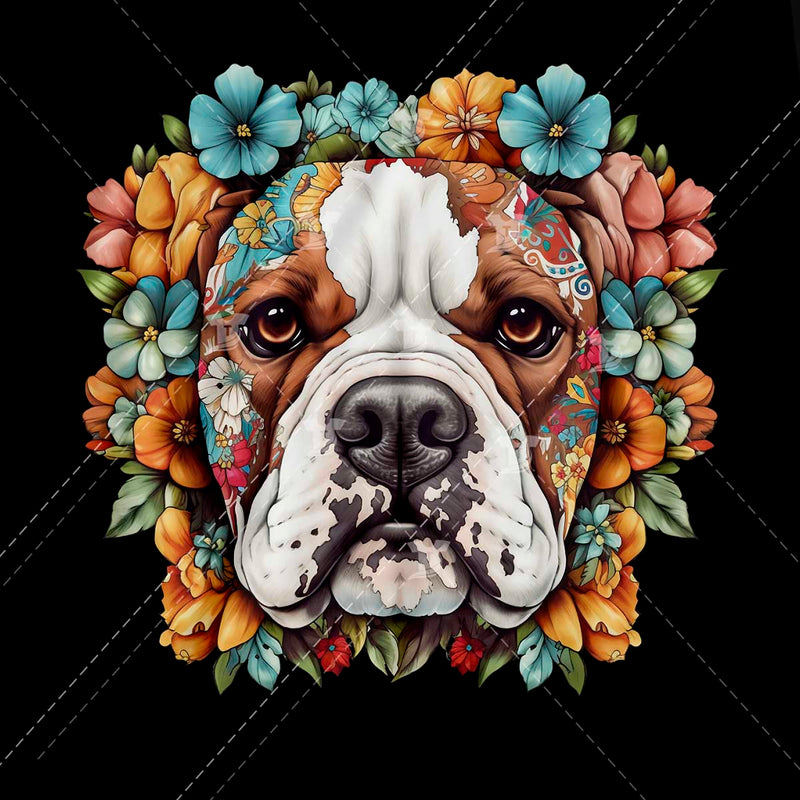 Floral Bulldog