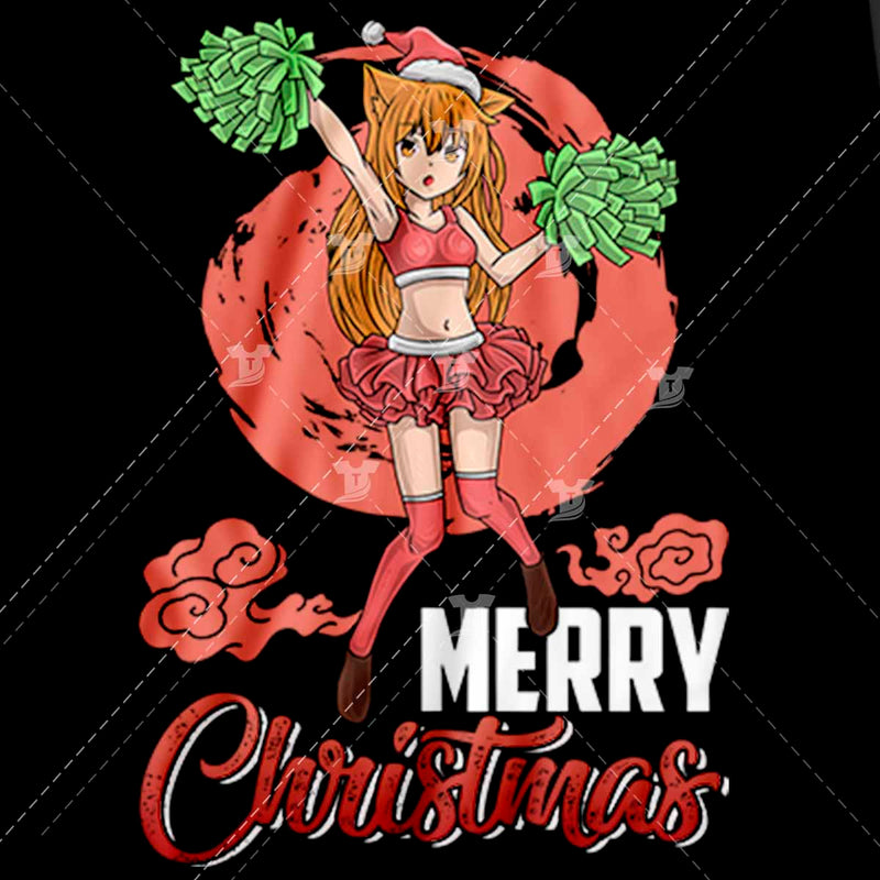 Cheer leading christmas anime girl(2designs)