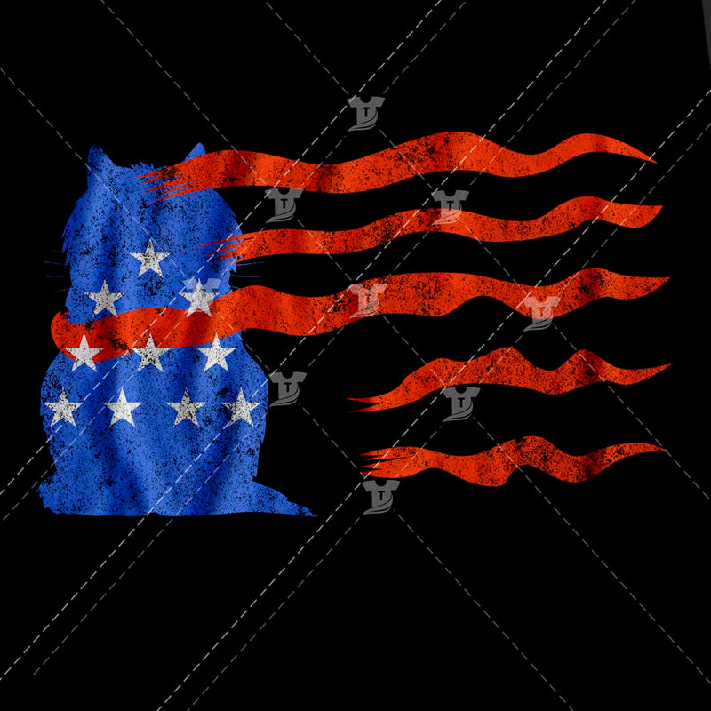 Cat American Flag (6 Files)