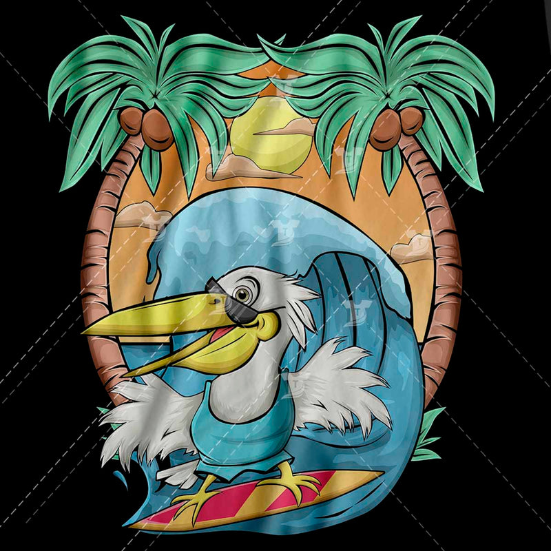 Summer Pelican illustration