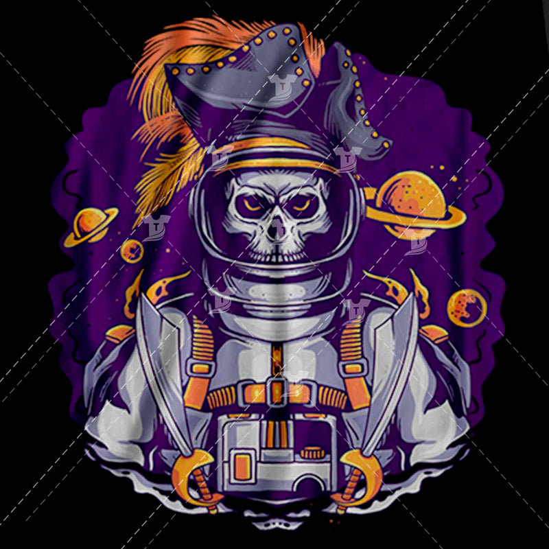 Pirate skull astronaut (2 designs)