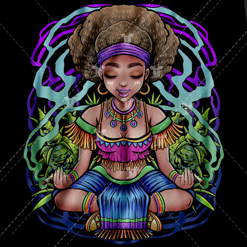 Black hippie girl