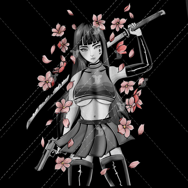 Anime ninja girl (2 versions)