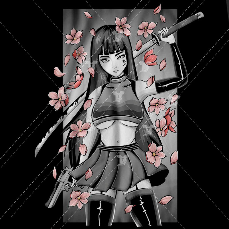 Anime ninja girl (2 versions)