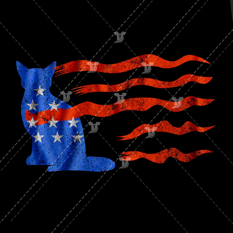 Cat American Flag (6 Files)