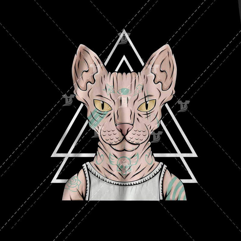 Sphynx gangster cat (2 designs)
