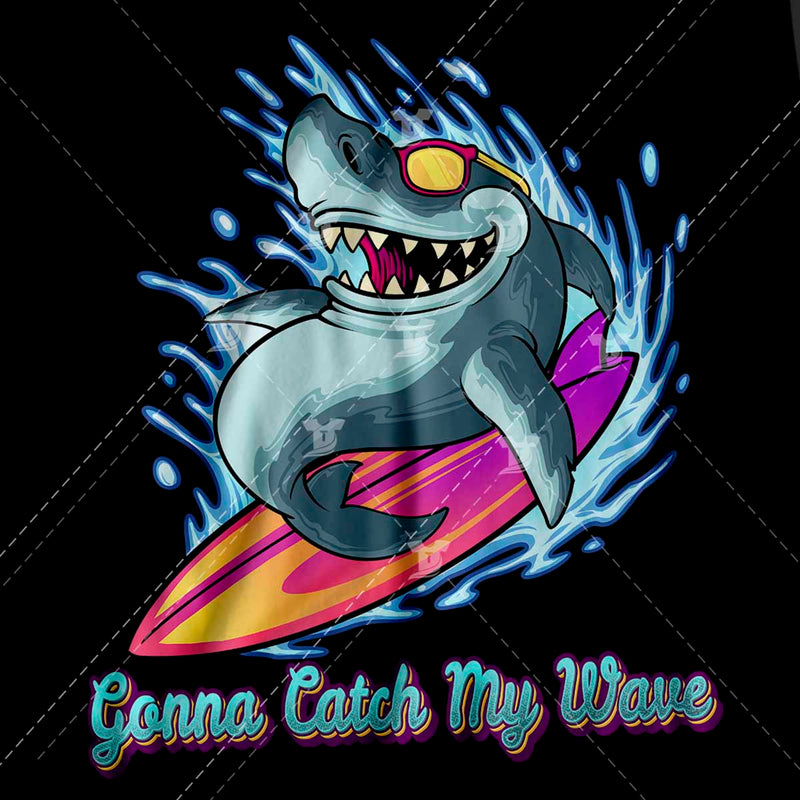 Surfing Shark/Gonna catch my wave(2 designs)
