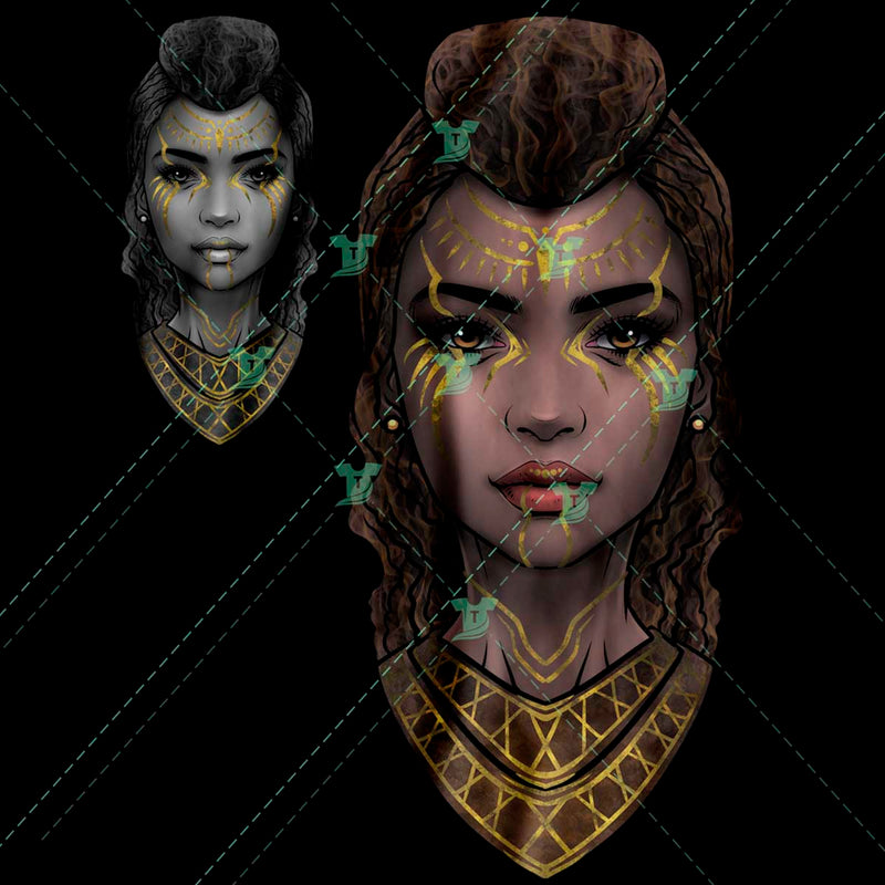 African culture woman 2 (2 versions)
