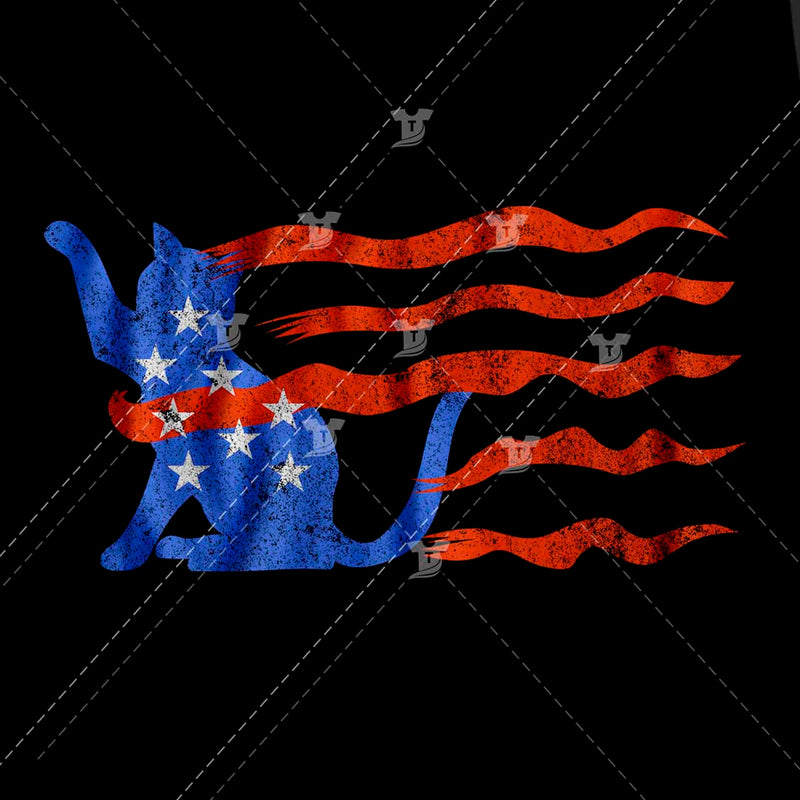 Cat American Flag (6 Files)