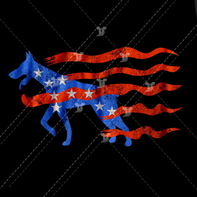 Dog American flag (5 designs 5 files)