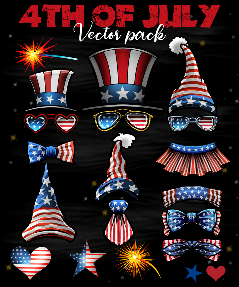 4th of july vector pack
