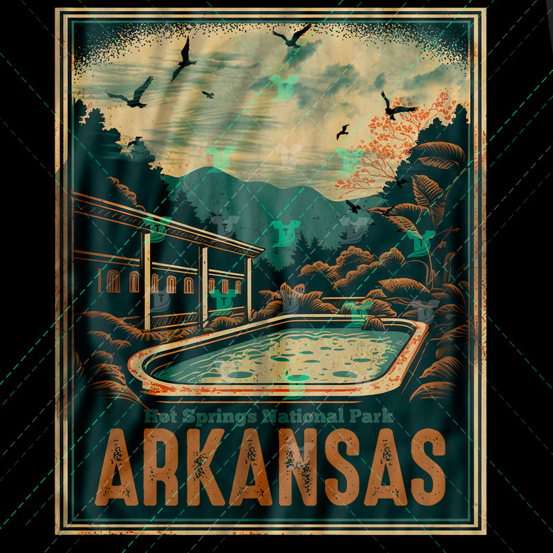 Arkansas hot springs poster