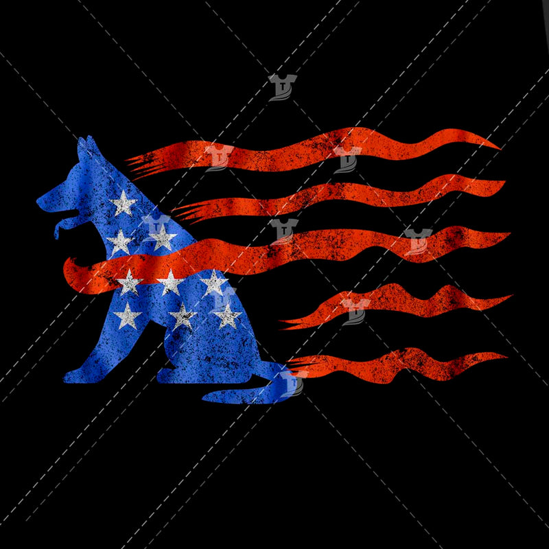 Dog American flag (5 designs 5 files)