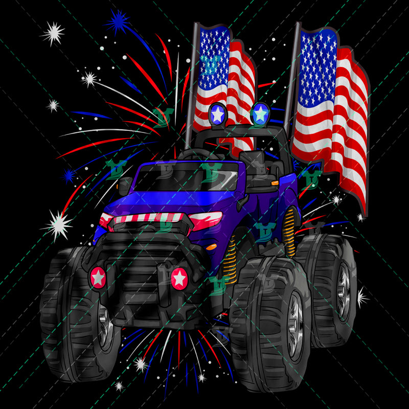 4th of july monster truck