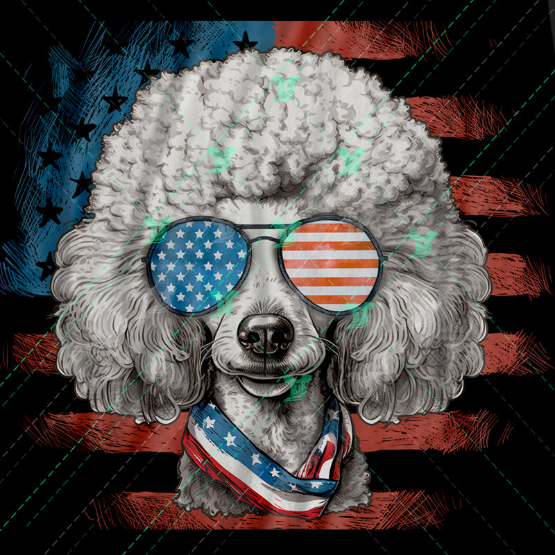 patriotic poodle shirt