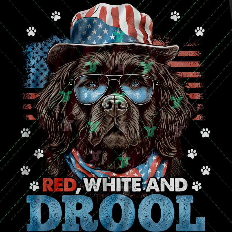 red white and drool
