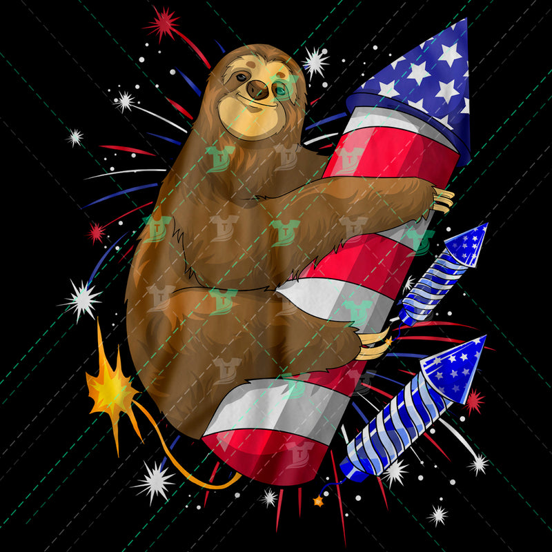 4th of july sloth